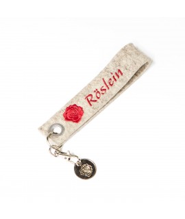 Schlüsselanhänger "Röslein" mit Pin